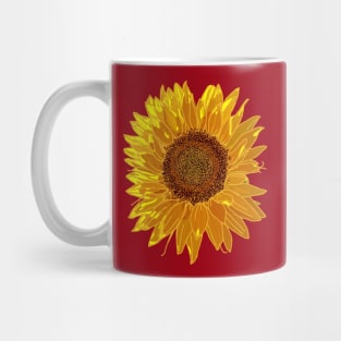 Positivity Sunflower Floral Art Mug